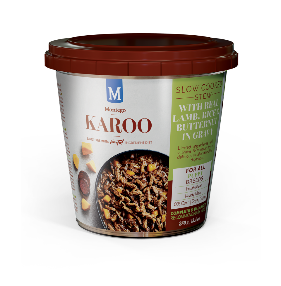 Montego Karoo Puppy Lamb, Rice & Butternut Stew 380grm