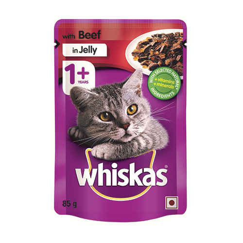 WHISKAS Adult - Beef in Jelly– 85g Singles